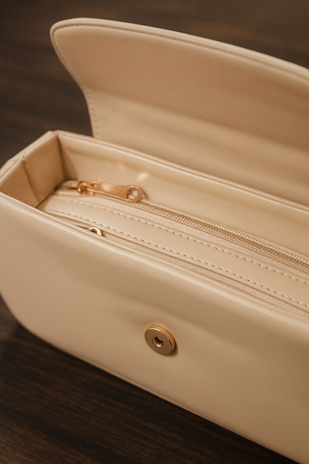 Premium Quilted Beige Shoulder Bag